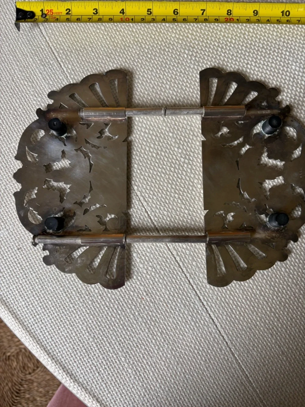 Vintage Wallace Silver Plate Classic Floral Expandable Trivet Hot Plate